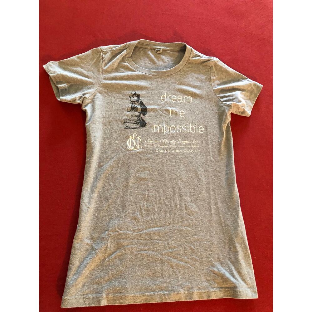 Next Level “Dream the Impossible” grey short sleeve t-shirt